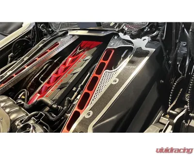 American Car Craft Exposed Crossmembers Header Guard and Covers Perforated Chevrolet Corvette C8 HTC 2020-2024 - ACC-883208