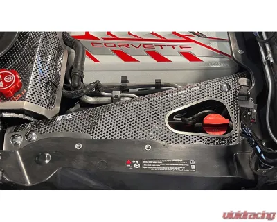 American Car Craft Stainless Steel Header Guard and Crossmember Covers Perforated Chevrolet Corvette C8 HTC 2020-2024 - ACC-883209