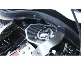 American Car Craft Carbon Fiber Shock Tower Covers w/Brushed Trim Chevrolet Corvette C8 HTC 2020-2024