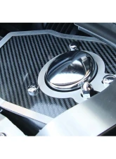 American Car Craft Carbon Fiber Shock Tower Covers w/Brushed Trim Chevrolet Corvette C8 HTC 2020-2024                                     - ACC-883210 - Image 2