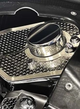 American Car Craft Perforated Stainless Steel Shock Tower Covers w/Brushed Trim Chevrolet Corvette C8 HTC 2020-2024                                     - ACC-883211 - Image 4