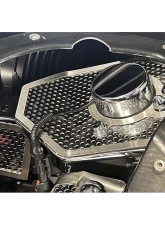 American Car Craft Perforated Stainless Steel Shock Tower Covers w/Brushed Trim Chevrolet Corvette C8 HTC 2020-2024                                     - ACC-883211 - Image 2