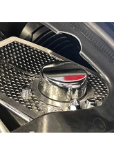 American Car Craft Perforated Stainless Steel Shock Tower Covers w/Brushed Trim Chevrolet Corvette C8 HTC 2020-2024                                     - ACC-883211 - Image 4