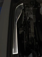 American Car Craft Carbon Fiber Hinge Dress-Up Plates w/Brushed Trim Chevrolet Corvette C8 HTC 2020-2024                                     - ACC-883214 - Image 2