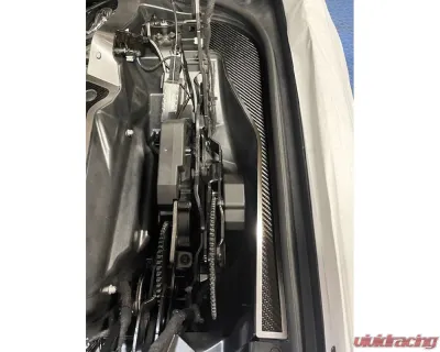 American Car Craft Carbon Fiber Hinge Dress-Up Plates w/Brushed Trim Chevrolet Corvette C8 HTC 2020-2024 - ACC-883214