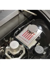 American Car Craft Master Cylinder Cover Automatic Polished Stainless - Red Carbon Fiber Chevrolet Corvette C7 2014-2019                                     - ACC-053125-RD - Image 2