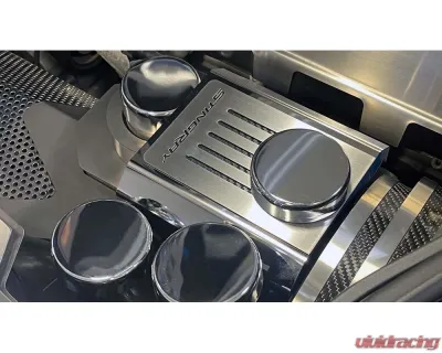 American Car Craft Master Cylinder Cover Manual Polished Stainless Black Carbon Fiber Chevrolet Corvettes C7 2014-2019 - ACC-053126-BLK