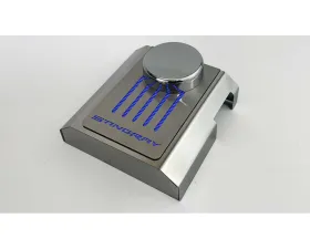 American Car Craft Master Cylinder Cover Manual Polished Stainless Blue Carbon Fiber Chevrolet Corvettes C7 2014-2019