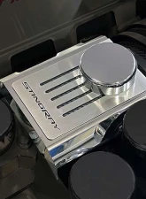 American Car Craft Master Cylinder Cover Manual Polished Stainless Black Carbon Fiber Chevrolet Corvettes C7 2014-2019                                     - ACC-053126-BLK - Image 2