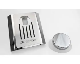 American Car Craft Master Cylinder Cover Automatic Polished Stainless - Black Carbon Fiber Chevrolet Corvettes C7 Z06 2014-2019