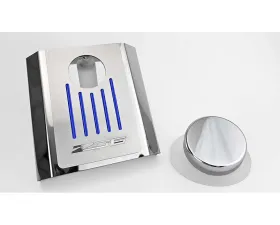 American Car Craft Master Cylinder Cover Automatic Polished Stainless - Blue Carbon Fiber Chevrolet Corvettes C7 Z06 2014-2019