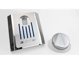 American Car Craft Master Cylinder Cover Automatic Polished Stainless - Dark Blue Solid Chevrolet Corvettes C7 Z06 2014-2019