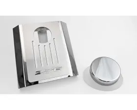 American Car Craft Master Cylinder Cover Automatic Polished Stainless - White Carbon Fiber Chevrolet Corvettes C7 Z06 2014-2019