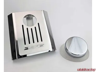 American Car Craft Master Cylinder Cover Automatic Polished Stainless - Black Solid Chevrolet Corvettes C7 Z06 2014-2019 - ACC-053127-SBLK