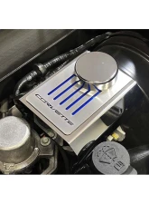 American Car Craft Master Cylinder Cover Automatic Polished Stainless - Blue Carbon Fiber Chevrolet Corvette C7 2014-2019                                     - ACC-053135-BLU - Image 2