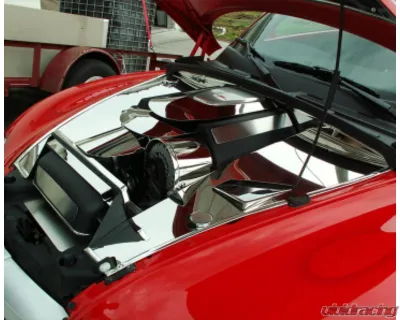 American Car Craft Inner Fender Covers Polished Hood Prop Rod Chevrolet SSR 2003-2004 - ACC-513013