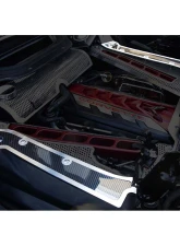 American Car Craft Engine Frame Rail Covers with Brushed Trim Carbon Fiber Chevrolet Corvette C8 2020-2024                                     - ACC-883206 - Image 2