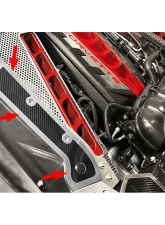 American Car Craft Engine Frame Rail Covers with Brushed Trim Carbon Fiber Chevrolet Corvette C8 2020-2024                                     - ACC-883206 - Image 4