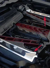 American Car Craft Engine Frame Rail Covers with Brushed Trim Carbon Fiber Chevrolet Corvette C8 2020-2024                                     - ACC-883206 - Image 6