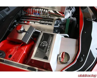 American Car Craft Red Eye Fuel Rail covers Brushed Stainless Steel Overlay 2Pc Dodge Charger |Challenger 2019-2023 - ACC-153127