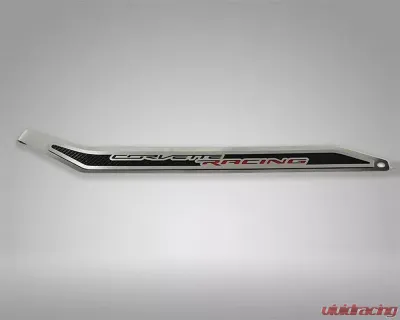 American Car Craft Stainless Door Prop w/ "Corvette Racing" Real Carbon Fiber Insert - Driver Side Chevrolet Corvette C7 2014-2019 - ACC-051035