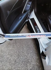 American Car Craft Stainless Door Prop w/ "Corvette Racing" Real Carbon Fiber Insert - Driver Side Chevrolet Corvette C7 2014-2019                                     - ACC-051035 - Image 2
