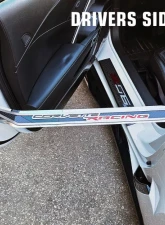 American Car Craft Stainless Door Prop w/ "Corvette Racing" Real Carbon Fiber Insert - Passenger Side Chevrolet Corvette C7 2014-2019                                     - ACC-051036 - Image 3
