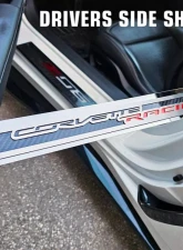 American Car Craft Stainless Door Prop w/ "Corvette Racing" Real Carbon Fiber Insert - Passenger Side Chevrolet Corvette C7 2014-2019                                     - ACC-051036 - Image 4