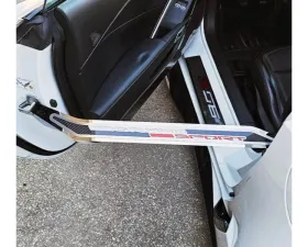 American Car Craft Door Prop Stainless w/ Real Carbon Fiber insert 'Grand Sport' Driver Side Only