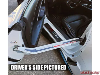 American Car Craft Door Prop Stainless w/ Real Carbon Fiber insert 'Grand Sport' Passenger Side Only - ACC-051038