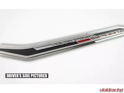 American Car Craft Door Prop Stainless w/ Real Carbon Fiber insert 'Grand Sport' Passenger Side Only - ACC-051038