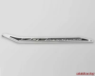 American Car Craft Stainless Door Prop w/ "Z06 Supercharged" Real Carbon Fiber Insert - Passenger Side Chevrolet Corvette C7 2014-2019 - ACC-051040