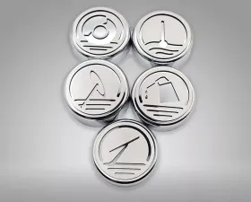 American Car Craft Executive Series Fluid Cap Covers Triple Plated Chrome ACC-053155