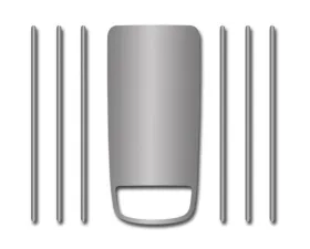 American Car Craft 12pc Brushed Stainless Steel Shroud Dress Up Kit Chrysler 300C | Dodge Charger/Magnum 2005-2010