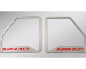 American Car Craft Bright Red Solid Brushed Front Inner Door Speaker Trim 