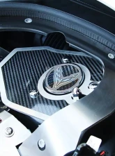 American Car Craft Carbon Fiber Shock Tower Covers w/ Brushed Trim & Insert Flag Chevrolet Corvette C8 2021-2025                                     - ACC-883212 - Image 2