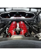 American Car Craft Carbon Fiber Shock Tower Covers w/ Brushed Trim & Insert Flag Chevrolet Corvette C8 2021-2025                                     - ACC-883212 - Image 3