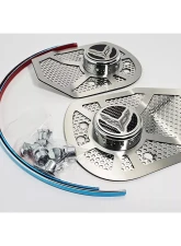 American Car Craft Brushed Shock Tower Covers w/ Perforated Insert Flag & Real Carbon Fiber Chevrolet Corvette C8 2021-2025                                     - ACC-883213 - Image 5