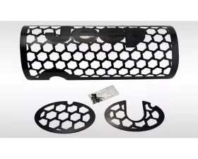 American Car Craft Muffler Cover Hexagon Black Powdercoat Finish Black Jeep Wrangler Jk 2007-2018
