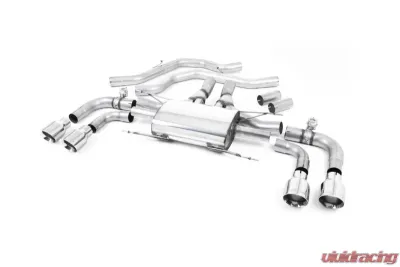 Milltek Valved Front Pipe Back System Polished Alfa Romeo Giulia 2.9 V6 2017-2022 - SSXAR001