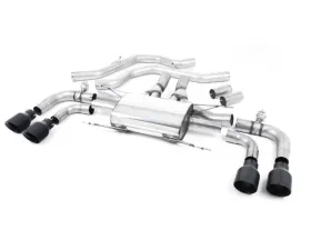 Milltek Valved Front Pipe Back System Cerakote Black Alfa Romeo Giulia 2.9 V6 2017-2022