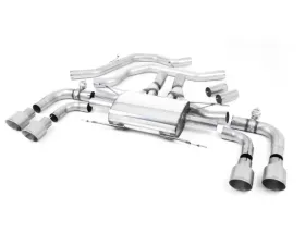 Milltek Valved Front Pipe Back System Brushed Titanium Alfa Romeo Giulia 2.9 V6 2017-2022