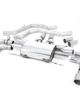 Milltek Valved Front Pipe Back System Brushed Titanium Alfa Romeo Giulia 2.9 V6 2017-2022                                     - SSXAR003 - Image 2