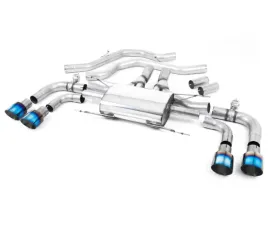 Milltek Valved Front Pipe Back System Burnt Titanium Alfa Romeo Giulia 2.9 V6 2017-2022