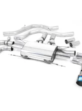 Milltek Valved Front Pipe Back System Burnt Titanium Alfa Romeo Giulia 2.9 V6 2017-2022                                     - SSXAR004 - Image 2