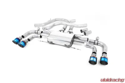 Milltek Valved Front Pipe Back System Burnt Titanium Alfa Romeo Giulia 2.9 V6 2017-2022 - SSXAR004