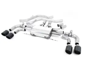 Milltek Valved Front Pipe Back System Carbon Fibre Alfa Romeo Giulia 2.9 V6 2017-2022