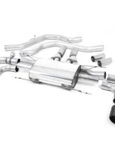 Milltek Valved Front Pipe Back System Carbon Fibre Alfa Romeo Giulia 2.9 V6 2017-2022                                     - SSXAR005 - Image 2