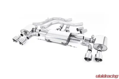 Milltek Front Pipe Back System Polished EC Approved Alfa Romeo Giulia 2.9 V6 2017-2022 - SSXAR12