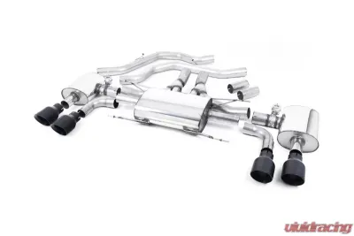 Milltek Front Pipe Back System Cerakote Black EC Approved Alfa Romeo Giulia 2.9 V6 2017-2022 - SSXAR13